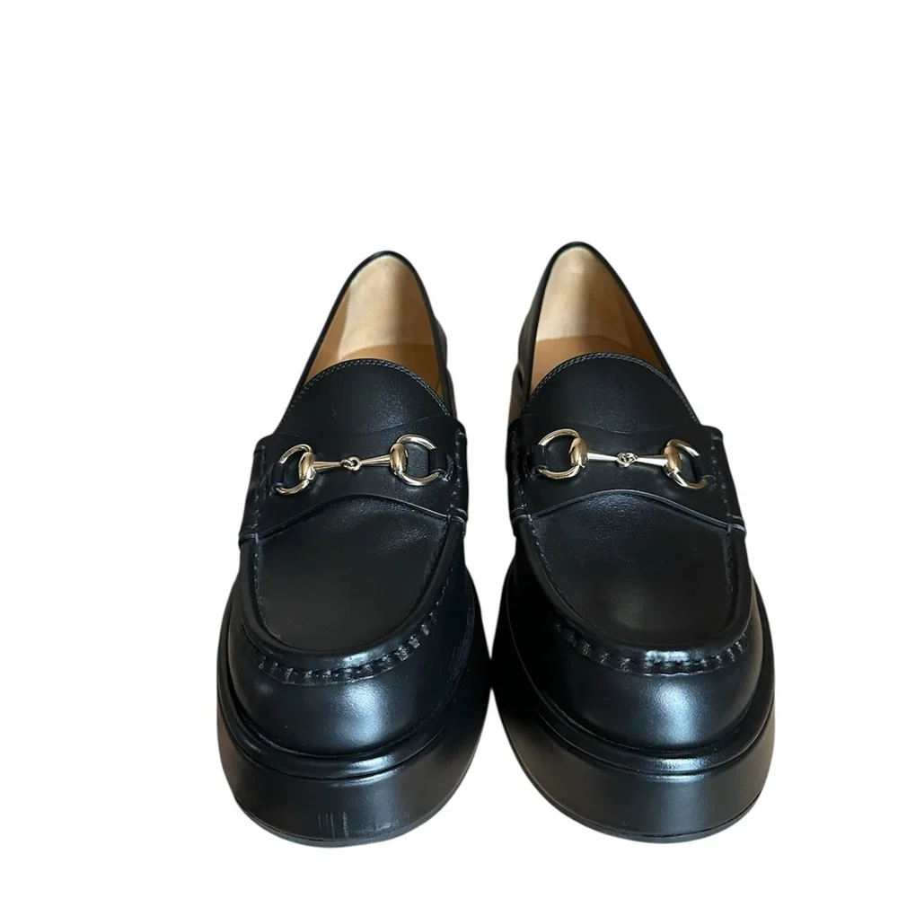 Gucci Ilde Horsebit Flatform leather platform Loafer RETAIL 1,300 - Picture 10 of 14